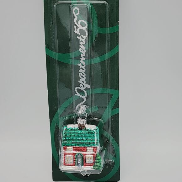 Dept 56 Christmas Ornament Village Mercury Glass House w/Hanger 52923 VTG New - Picture 1 of 6